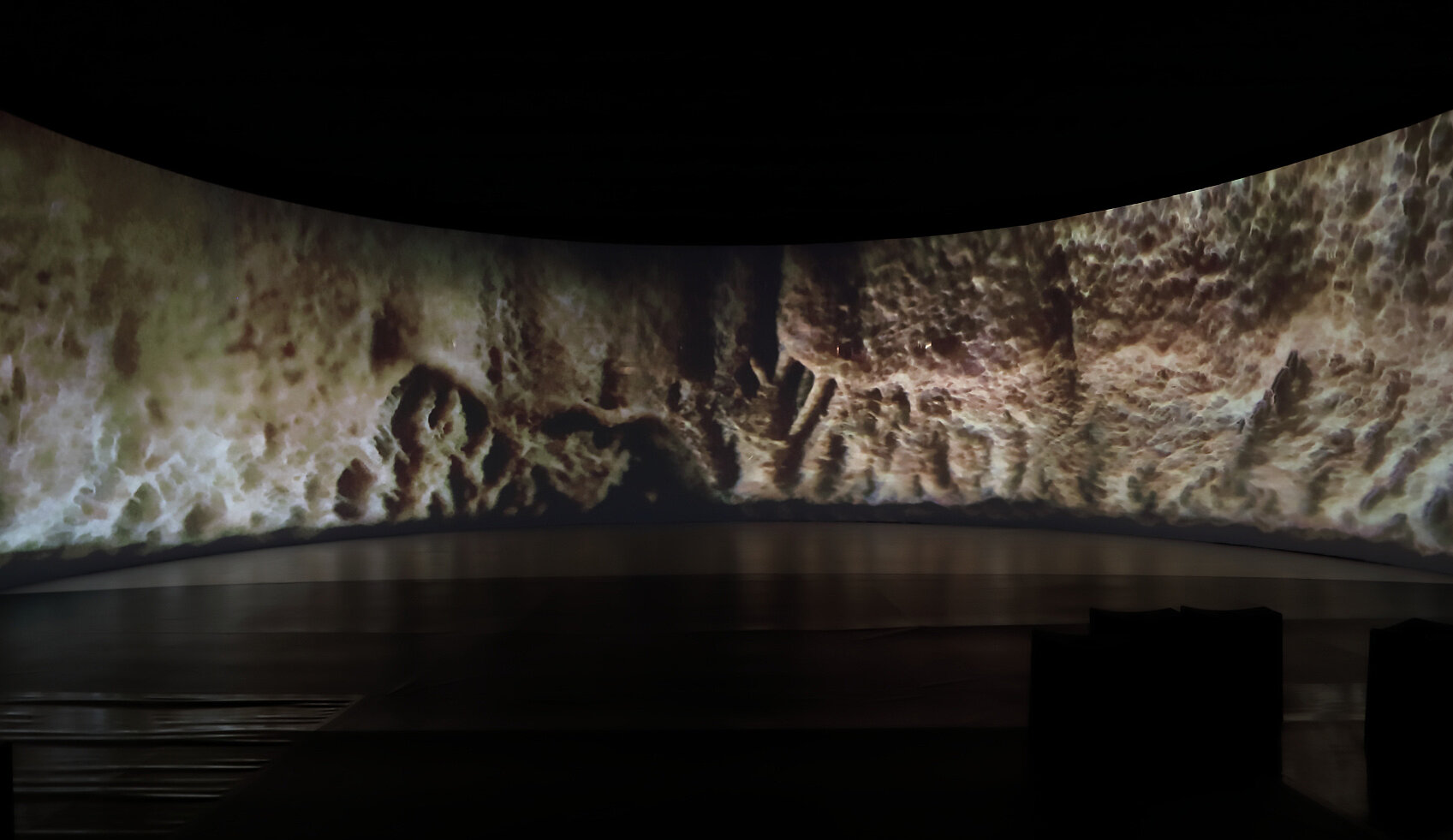 Foto des Videobeitrags "Mars, Myself and I" des Künstlers Richard Wilhelmer, zu sehen ist eine stark vergrößerte Aufnahme seiner Iris