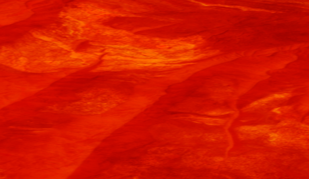 Foto des Videobeitrags "I’m floating in the most peculiar way" der Künstlerin Michaela Grill, zu sehen ist eine Aufnahme ähnlich der Sonnenoberfläche
